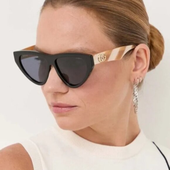 NEW GUCCI GG1333S 004 WOMEN'S SUNGLASSES BROWN BLACK GUCCI - Picture 1 of 8